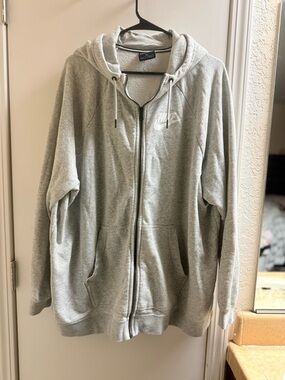 Nike Men's Gray Full Zip Hoodie Sportswear Sweater